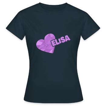Couronne Elisa - T-shirt Femme - marine - Devant - AI Model Female 172 dark (172cm)