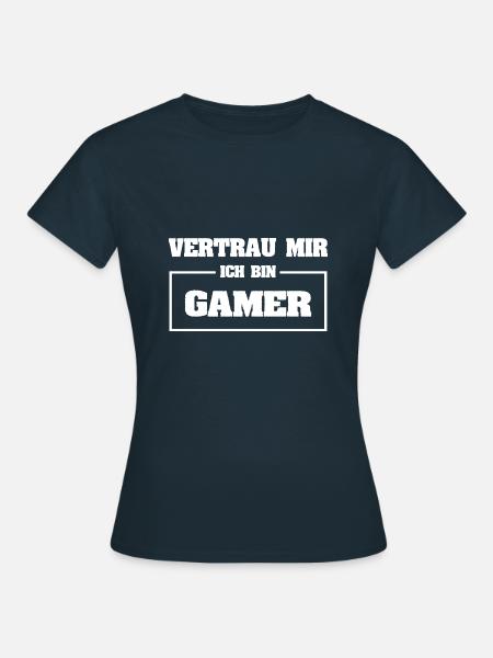Lustig Gamer - Frauen T-Shirt - Navy