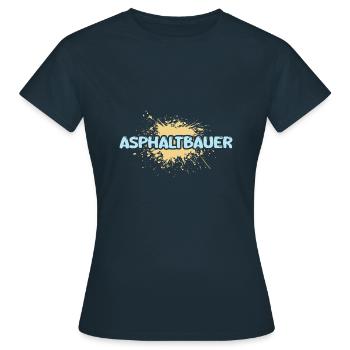 Constructeur d’asphalte comme métier - T-shirt Femme - marine - Devant - AI Model Female 172 dark (172cm)