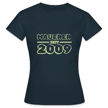 2009 2009 - Frauen T-Shirt - Navy - Vorne - AI Model Female 172 dark (172cm)