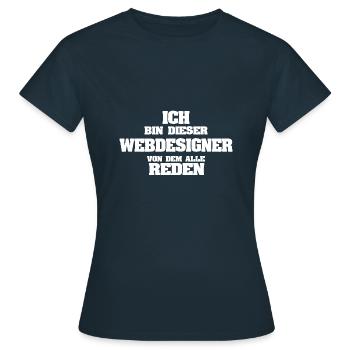 Cadeau pour concepteur de sites Web - T-shirt Femme - marine - Devant - AI Model Female 172 dark (172cm)