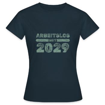 seit 2029 - Frauen T-Shirt - Navy - Vorne - AI Model Female 172 dark (172cm)