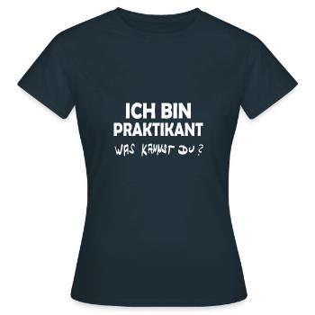 Intern as a profession - Women's T-Shirt - navy - Front - AI Model Female 172 dark (172cm)