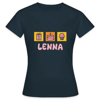 Lenna - T-shirt Femme - marine - Devant - AI Model Female 172 dark (172cm)