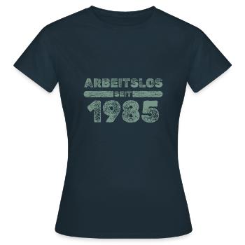 1985 - Women's T-Shirt - navy - Front - AI Model Female 172 dark (172cm)