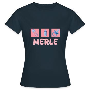 Sucette Merle - T-shirt Femme - marine - Devant - AI Model Female 172 dark (172cm)