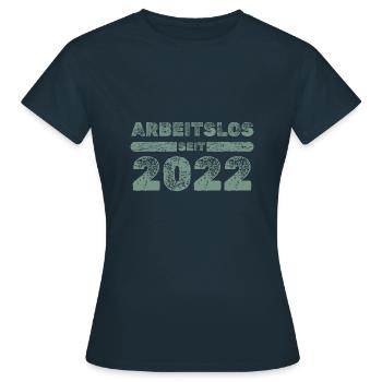 2022 - Women's T-Shirt - navy - Front - AI Model Female 172 dark (172cm)