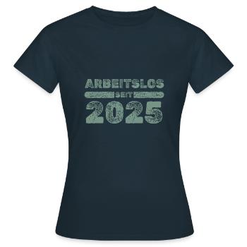 2025 2025 - Women's T-Shirt - navy - Front - AI Model Female 172 dark (172cm)