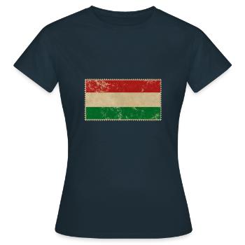 Hungary Ungarn - Frauen T-Shirt - Navy - Vorne - AI Model Female 172 dark (172cm)