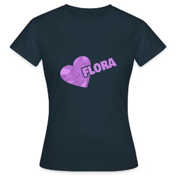 Krone Flora - Frauen T-Shirt - Navy - Vorne - AI Model Female 172 dark (172cm)