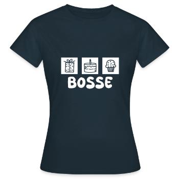 Prénom Bosse - T-shirt Femme - marine - Devant - AI Model Female 172 dark (172cm)