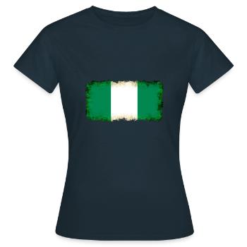 Geschenk für Nigeria - Frauen T-Shirt - Navy - Vorne - AI Model Female 172 dark (172cm)