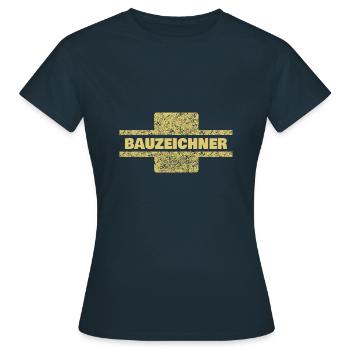 Profession : Dessinateur - T-shirt Femme - marine - Devant - AI Model Female 172 dark (172cm)