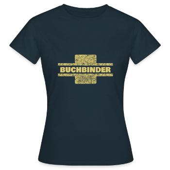 Profession : Relieur - T-shirt Femme - marine - Devant - AI Model Female 172 dark (172cm)