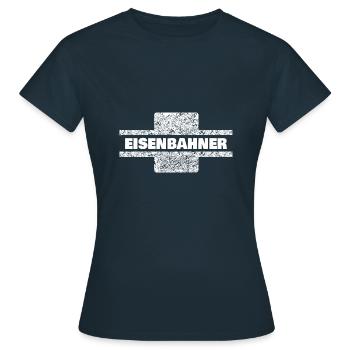 Profession : Cheminot - T-shirt Femme - marine - Devant - AI Model Female 172 dark (172cm)