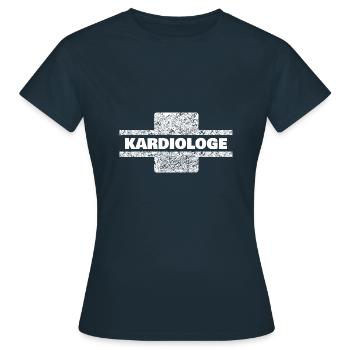 Profession : Cardiologue - T-shirt Femme - marine - Devant - AI Model Female 172 dark (172cm)