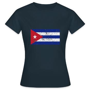 Cuba - T-shirt Femme - marine - Devant - AI Model Female 172 dark (172cm)
