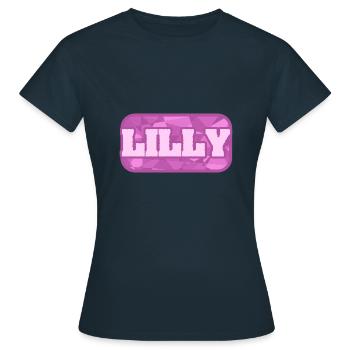 Bio Lilly - Women's T-Shirt - navy - Front - AI Model Female 172 dark (172cm)