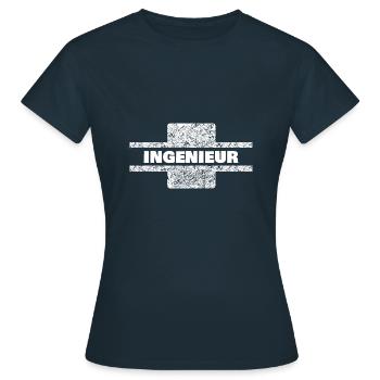 Profession : Ingénieur - T-shirt Femme - marine - Devant - AI Model Female 172 dark (172cm)