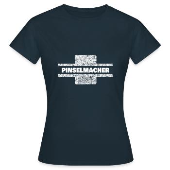 Le métier de fabricant de pinceaux - T-shirt Femme - marine - Devant - AI Model Female 172 dark (172cm)