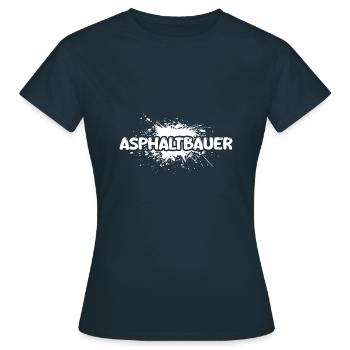 Emploi Ouvrier d’asphalte - T-shirt Femme - marine - Devant - AI Model Female 172 dark (172cm)