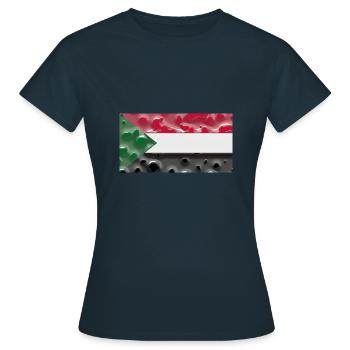 Sudan - Frauen T-Shirt - Navy - Vorne - AI Model Female 172 dark (172cm)