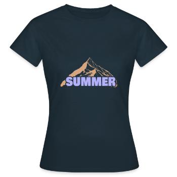 Geschenk für Summer - Frauen T-Shirt - Navy - Vorne - AI Model Female 172 dark (172cm)