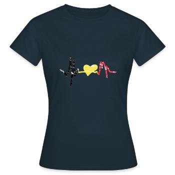 Heart belgium Belgium - Women's T-Shirt - navy - Front - AI Model Female 172 dark (172cm)
