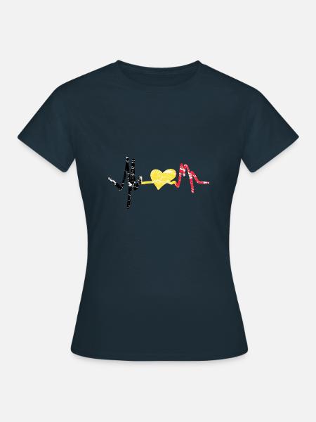 Herz Belgien Belgium - Frauen T-Shirt - Navy