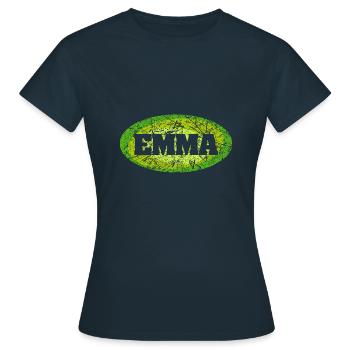 emma - Frauen T-Shirt - Navy - Vorne - AI Model Female 172 dark (172cm)