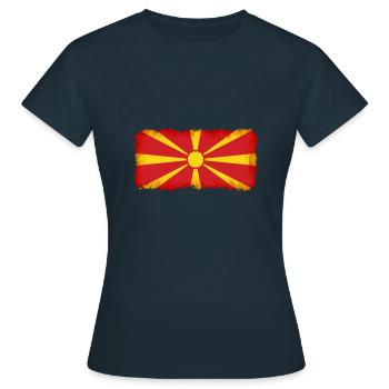 Macédoine du Nord Macédoine du Nord - T-shirt Femme - marine - Devant - AI Model Female 172 dark (172cm)
