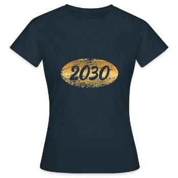 Or 2030 - T-shirt Femme - marine - Devant - AI Model Female 172 dark (172cm)