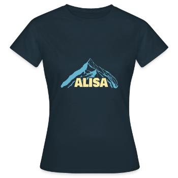 Nom de femme Alisa - T-shirt Femme - marine - Devant - AI Model Female 172 dark (172cm)