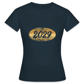 Lingot d’or 2029 - T-shirt Femme - marine - Devant - AI Model Female 172 dark (172cm)