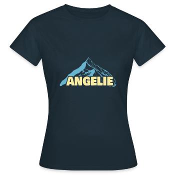Nom de femme Angelie - T-shirt Femme - marine - Devant - AI Model Female 172 dark (172cm)