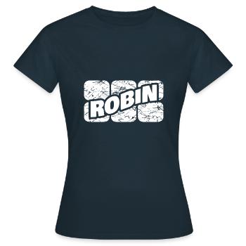 Cadeau pour Robin - T-shirt Femme - marine - Devant - AI Model Female 172 dark (172cm)