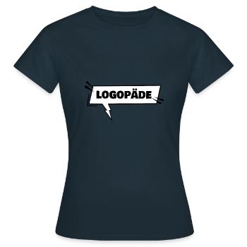 Logopäde als Bildung - Frauen T-Shirt - Navy - Vorne - AI Model Female 172 dark (172cm)