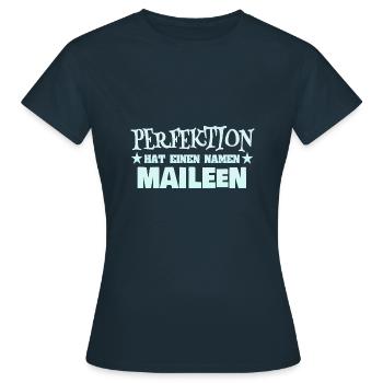 Nom femme Maileen - T-shirt Femme - marine - Devant - AI Model Female 172 dark (172cm)