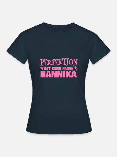 Frauenname Hannika - Frauen T-Shirt - Navy