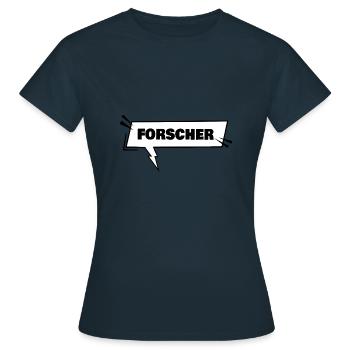 Researcher - Women's T-Shirt - navy - Front - AI Model Female 172 dark (172cm)