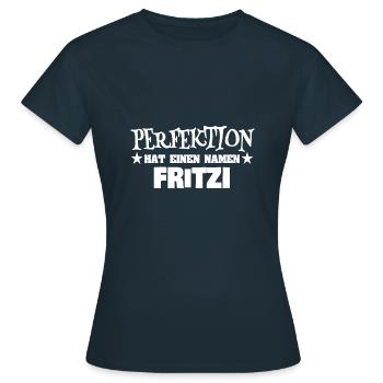 Frauenname Fritzi - Frauen T-Shirt - Navy - Vorne - AI Model Female 172 dark (172cm)