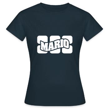 Name Mario - Women's T-Shirt - navy - Front - AI Model Female 172 dark (172cm)