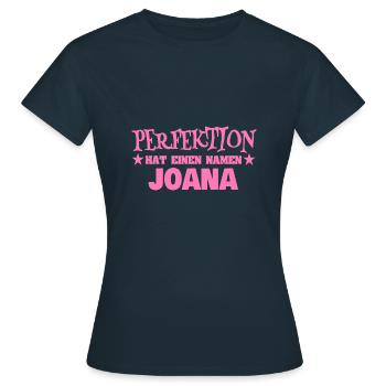 Frauenname Joana - Frauen T-Shirt - Navy - Vorne - AI Model Female 172 dark (172cm)