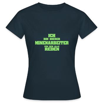 Beruf Minenarbeiter - Frauen T-Shirt - Navy - Vorne - AI Model Female 172 dark (172cm)
