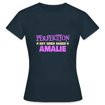 Nom de femme Amalie - T-shirt Femme - marine - Devant - AI Model Female 172 dark (172cm)