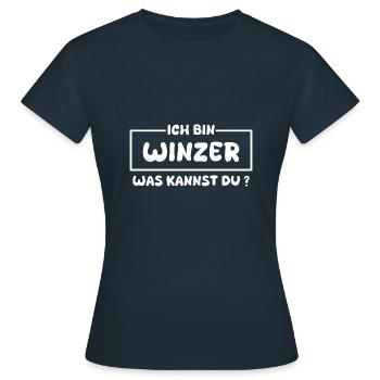Profession : Vigneron - T-shirt Femme - marine - Devant - AI Model Female 172 dark (172cm)