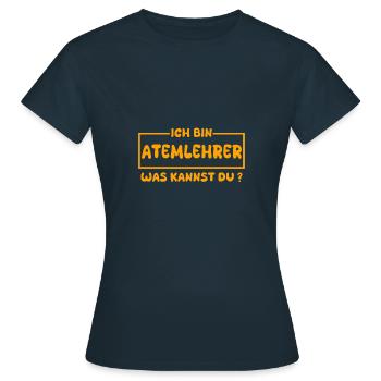 Profession Instructeur de respiration - T-shirt Femme - marine - Devant - AI Model Female 172 dark (172cm)