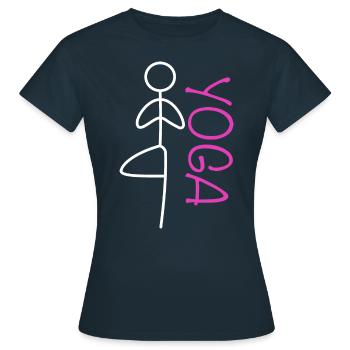 Yoga Outfit - Women's T-Shirt - navy - Front - AI Model Female 172 dark (172cm)