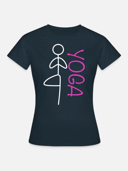 Yoga Outfit - Frauen T-Shirt - Navy
