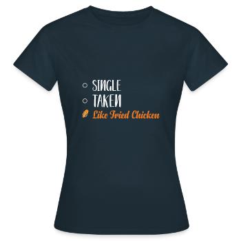 Glück Brathähnchen Foodaholic Fast Food Geschenke - Frauen T-Shirt - Navy - Vorne - AI Model Female 172 dark (172cm)